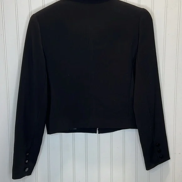 Carmel Zhao Black Zip Up Crop Jacket Size 4